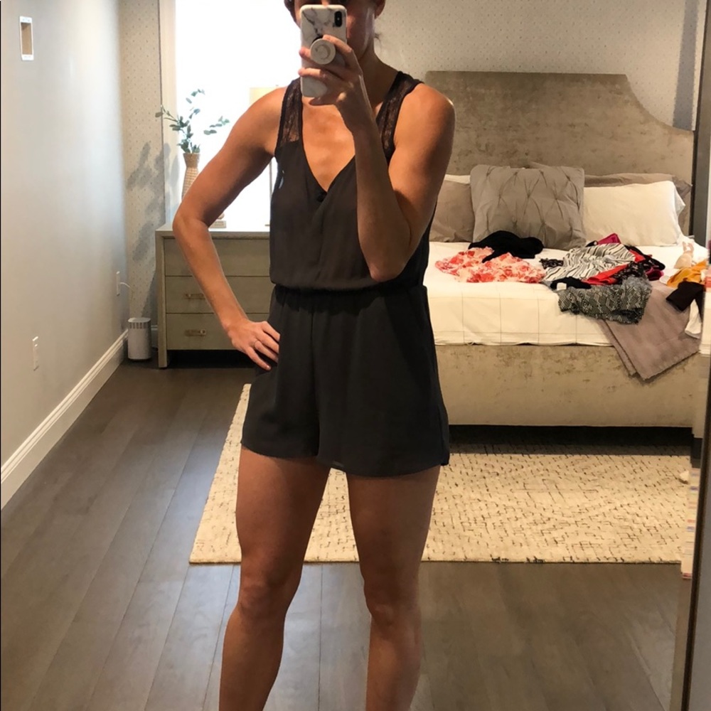 H&M silky lace romper.
